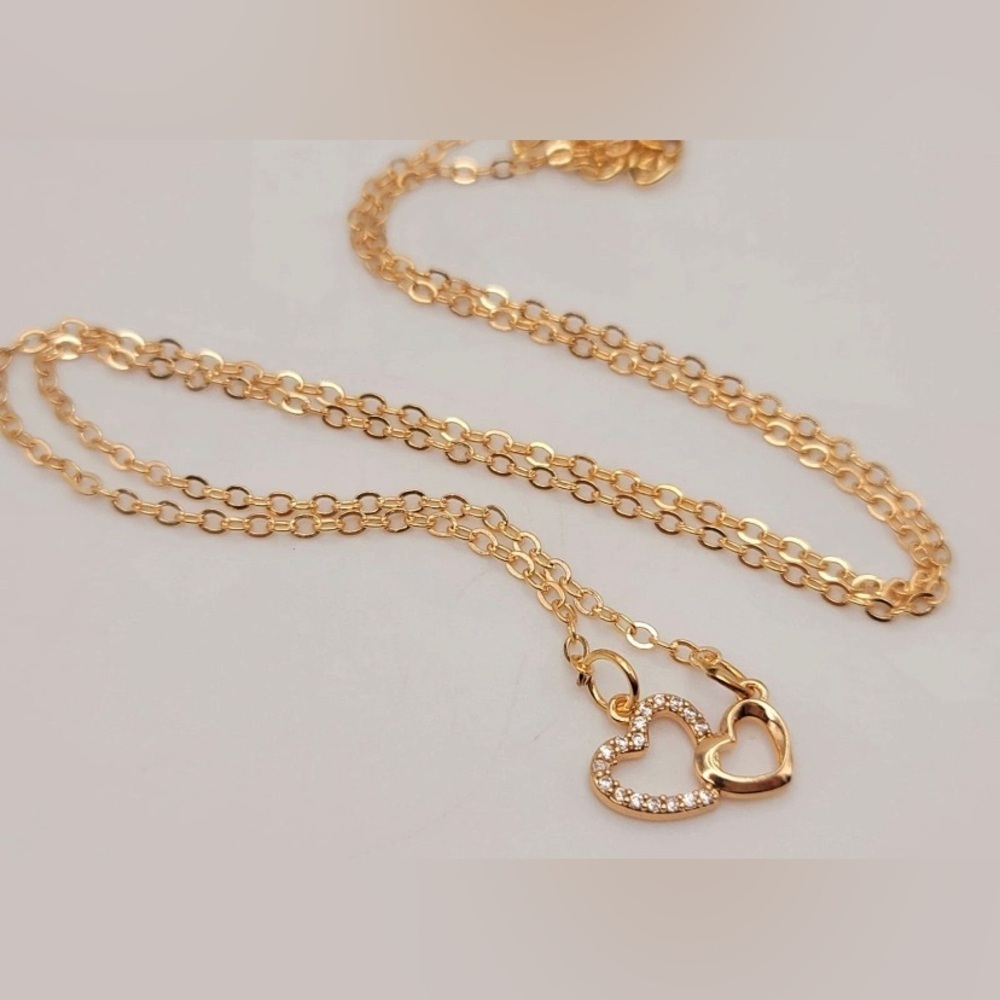 Gold color Heart Pendant Necklace